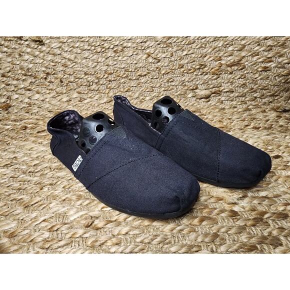 New! BOBS SKECHERS Plush Peace and Love Black Comfort Shoes Flats Women's 7 W - Picture 4 of 12